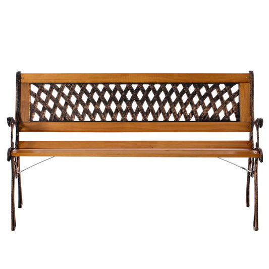 Wooden Slated Park Bench